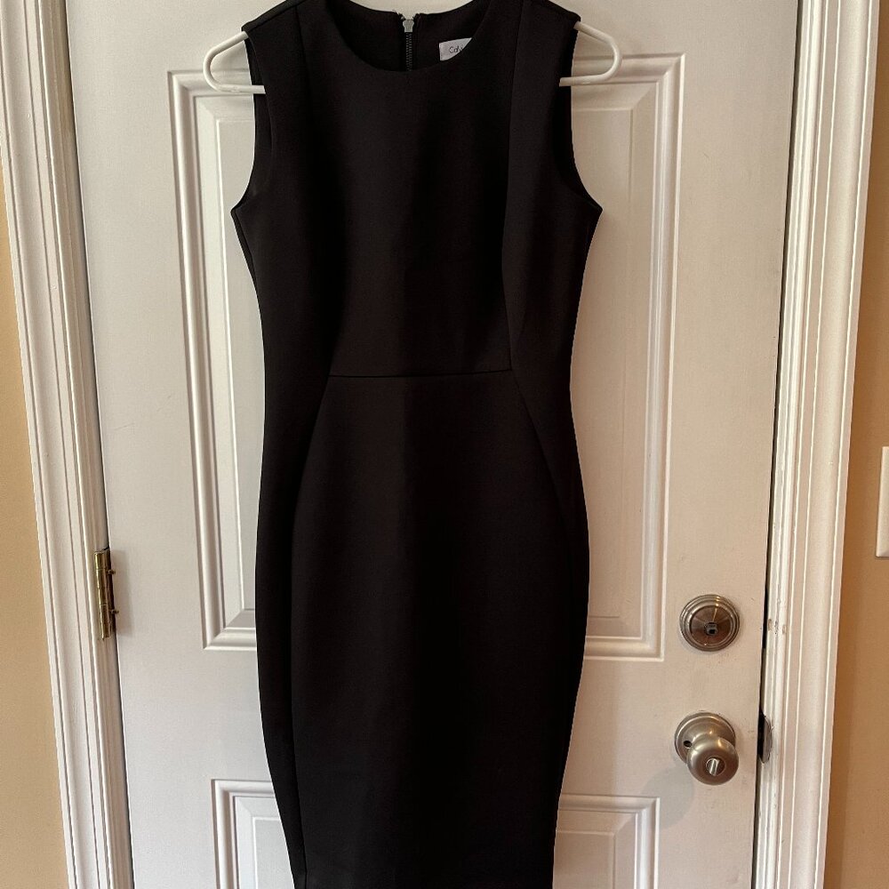 Calvin Klein black sheath dress 4